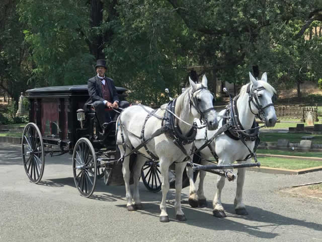 Funerals by horse-drawn hearse